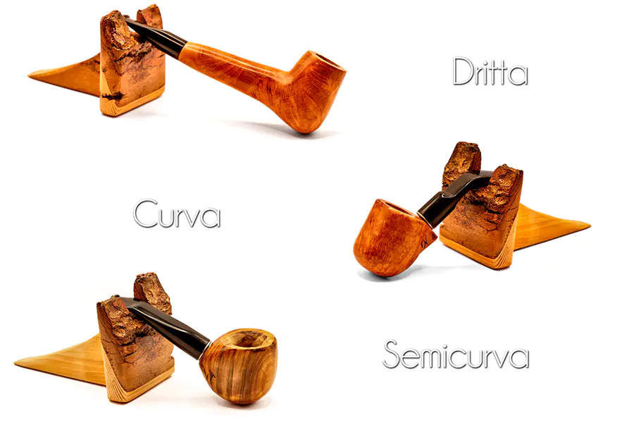 confronto tra pipa dritta curva e semicurva artigianali confronto tra pipa dritta curva e semicurva artigianali